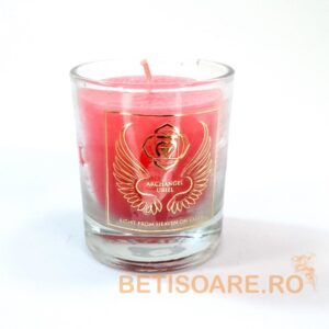 foto lumanare rosie parfumata pentru arhanghelul uriel